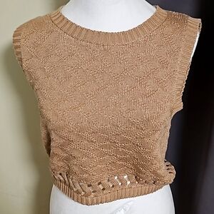 Peixoto cropped woven sweater tank